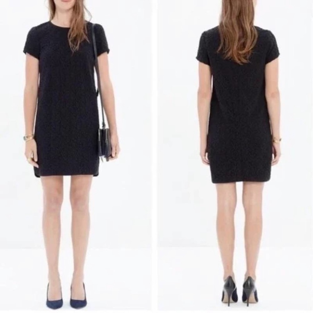 MADEWELL et Sezane black lace dress